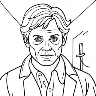 Creepy Serial Killer In Shadows Coloring Page 32664-25822