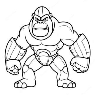 Optimus Primal In Battle Pose Coloring Page 3271-2611