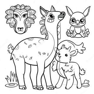 Colorful South American Animals Coloring Page 32724-25912