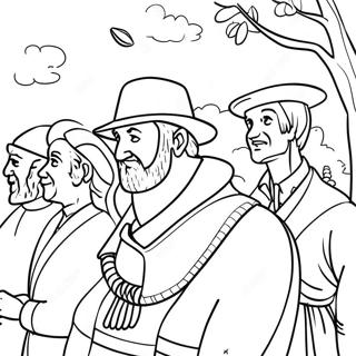 Pilgrims Coloring Pages