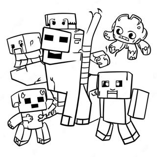 Minecraft Mutant Mobs Coloring Page 32753-25892