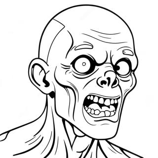 Creepy Mutant Zombie Coloring Page 32754-25885