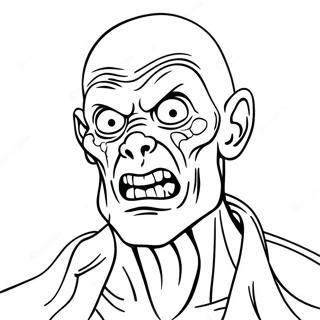 Creepy Mutant Zombie Coloring Page 32754-25886