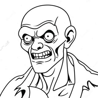 Creepy Mutant Zombie Coloring Page 32754-25887