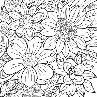 Full Page Floral Pattern Coloring Page 32773-25903