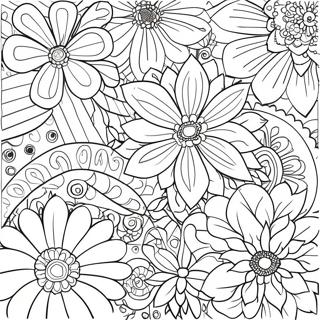 Full Page Floral Pattern Coloring Page 32773-25904