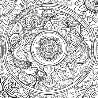 Intricate Mandala Pattern Coloring Page 32774-25905