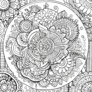 Intricate Mandala Pattern Coloring Page 32774-25908