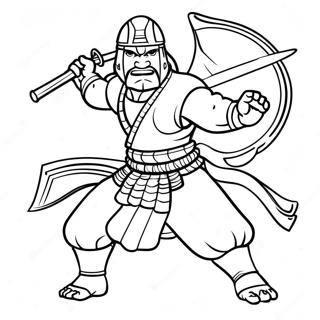 Obanai Iguro In Battle Pose Coloring Page 32804-25932