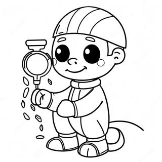 Cute Cartoon Welder Coloring Page 32834-25968