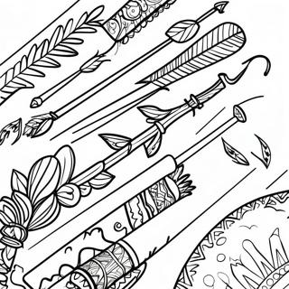 Quiver With Colorful Arrows Coloring Page 32853-25970