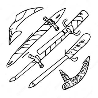 Quiver With Colorful Arrows Coloring Page 32853-25971