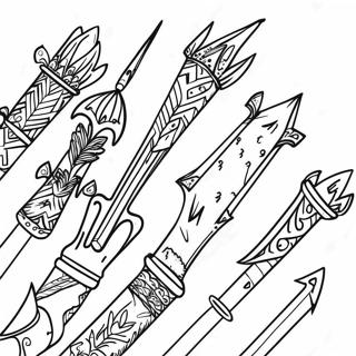 Fantasy Quiver Filled With Magical Arrows Coloring Page 32854-25973