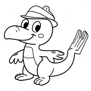 Adventurous Perry The Platypus Coloring Page 32884-26004