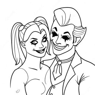 Love Joker And Harley Quinn Coloring Pages