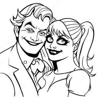 Love Joker And Harley Quinn Coloring Pages