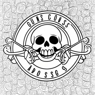 Guns And Roses Logo Farvelægningsside 32943-26049