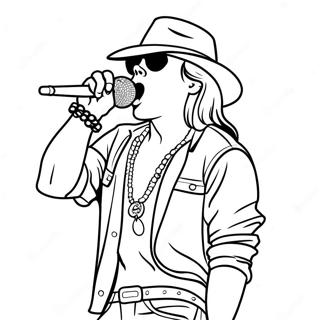 Axl Rose Singing On Stage Coloring Page 32944-26043