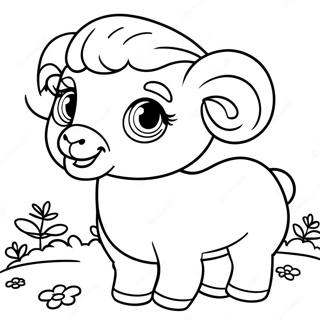 Cute Baby Ram Coloring Page 32954-26054