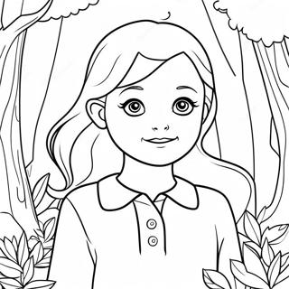 Emma In A Magical Forest Coloring Page 32994-26089