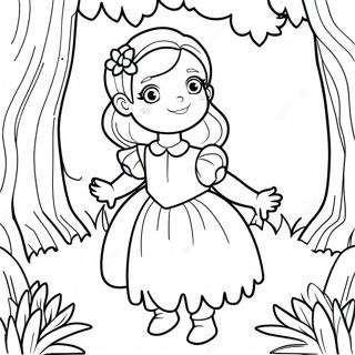 Emma In A Magical Forest Coloring Page 32994-26090