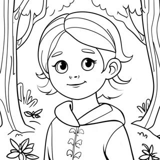 Emma In A Magical Forest Coloring Page 32994-26091