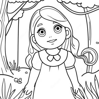 Emma In A Magical Forest Coloring Page 32994-26092