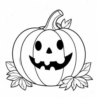 Smiling Pumpkin Coloring Page 32-30