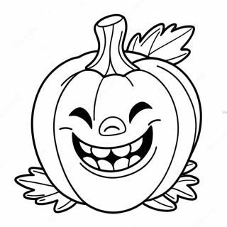 Smiling Pumpkin Coloring Page 32-32