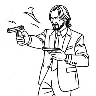 John Wick In Actie Kleurplaat 33004-26109