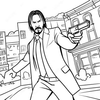 John Wick In Actie Kleurplaat 33004-26110