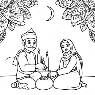 Eid Celebration Coloring Page 3300-2637