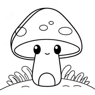 Cute Mushroom Coloring Page 33043-26126