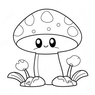 Cute Mushroom Coloring Page 33043-26127