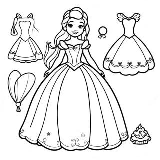 Disney Princess Paper Doll Coloring Page 33053-26132