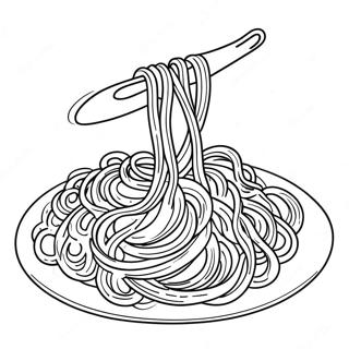 Delicious Spaghetti Coloring Page 33114-26174