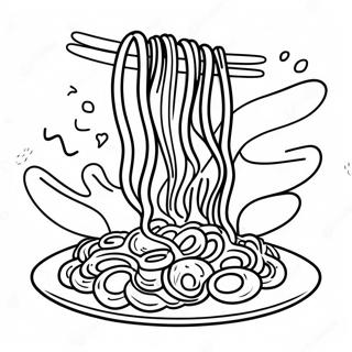 Delicious Spaghetti Coloring Page 33114-26175