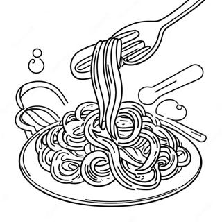 Delicious Spaghetti Coloring Page 33114-26176