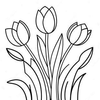 Bunte Tulpen Im Blüten Coloring Page 3311-2647