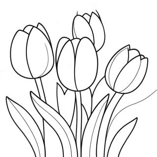 Bunte Tulpen Im Blüten Coloring Page 3311-2648