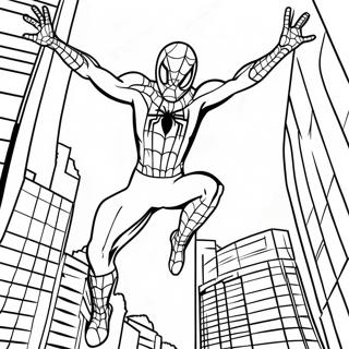 Spiderman 3 Action Scene Coloring Page 33153-26210