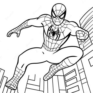 Spiderman 3 Action Scene Coloring Page 33153-26211