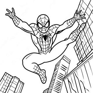 Spiderman 3 Action Scene Coloring Page 33153-26212