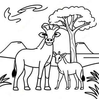 African Savanna Animals Coloring Page 33183-26229