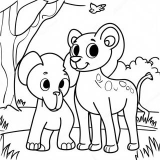 African Savanna Animals Coloring Page 33183-26232