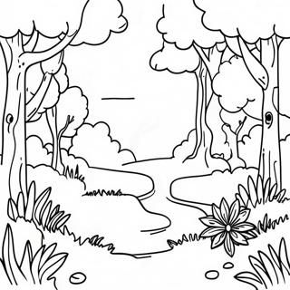 Green Nature Scene Coloring Page 33193-26243