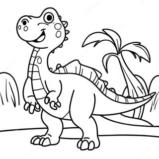 Vibrant Green Dinosaur Coloring Page 33194-26255