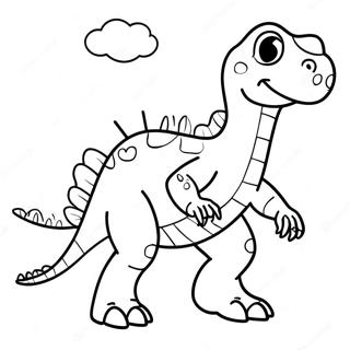 Vibrant Green Dinosaur Coloring Page 33194-26256