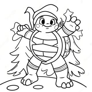 Ninja Turtle Christmas Coloring Pages