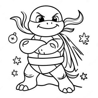 Ninja Turtle Christmas Tree Coloring Page 33223-26266